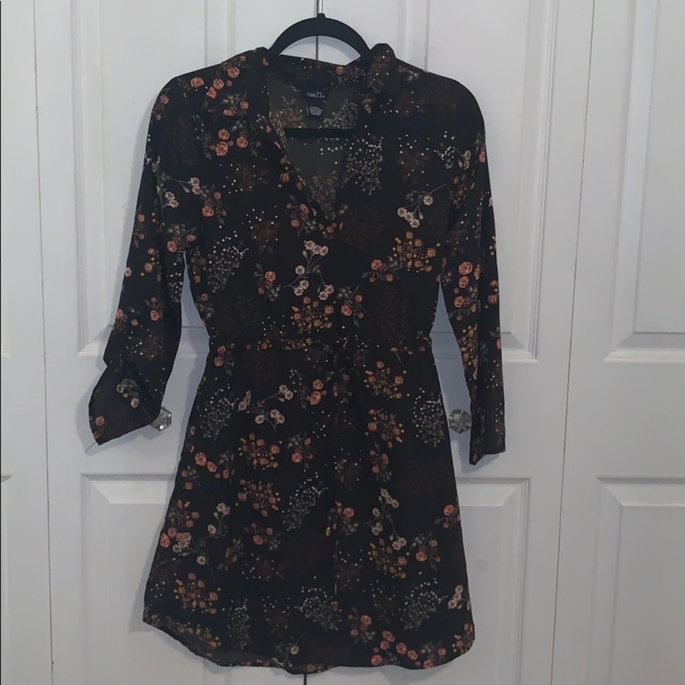 Floral, Wrap style dress